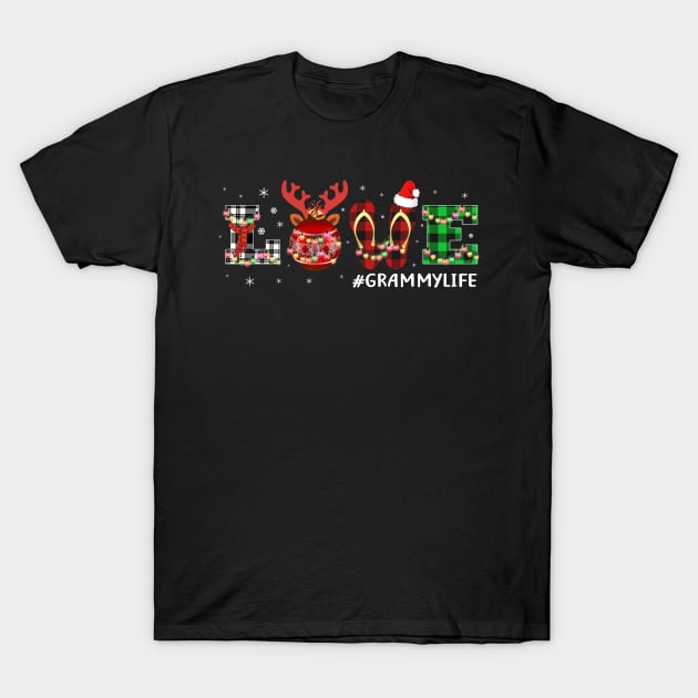 Grammy Love Christmas GrammyLife Shirt Christmas Family Gift T-Shirt by Sinclairmccallsavd